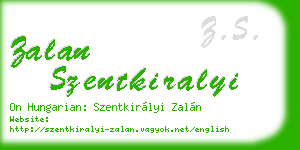 zalan szentkiralyi business card