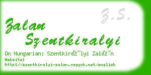 zalan szentkiralyi business card